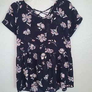 Floral peplum top